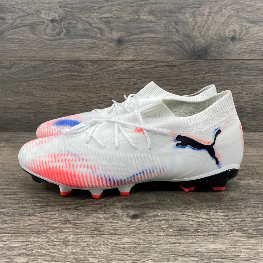 Puma Future 7 Ultimate FG/AG Soccer Cleats Mens 11.5 White Red 108593-01